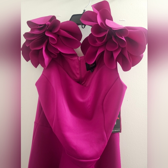 Elegant Magenta Evening Gown - Picture 2 of 4